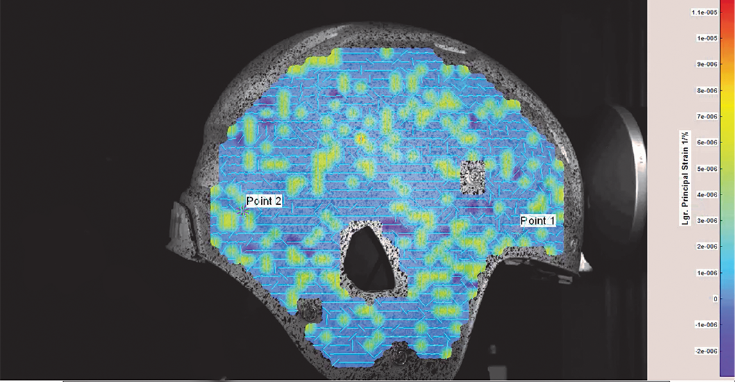 image of helmet dic test